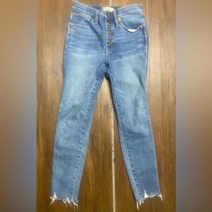 Madewell Women’s Mid Wash 10” High Rise Skinny Jeans